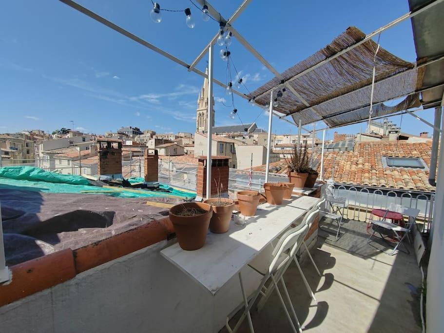 Superbe T3 Terrasse Avec Vue Centre Historique Apartment Montpellier Bagian luar foto